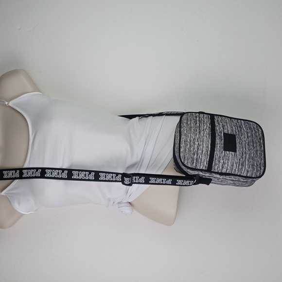 ♥️SOLD♥️PINK VICTORIA'S SECRET Gray & Black Cool Crossbody Utility Bag Like New! - Picture 2 of 12